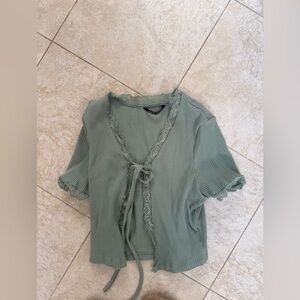 Green lace top